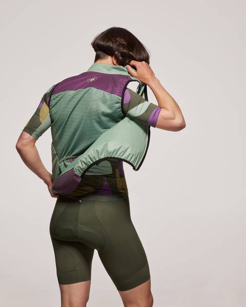 Cycling Gilet - Just in Case Olive-Plum